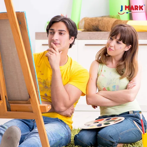 Miniatura 8 de J MARK Kit de pintura para adultos, juego de pintura y lienzo, juego de pintura acrílica y acuarela, juegos de arte