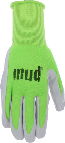 Miniatura 2 de Everyday Mud - Guantes de trabajo de palma de cuero sintético reforzado de alta destreza para mujer Verde