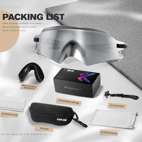 Miniatura 6 de KAPVOE Gafas de Ciclismo Gafas de Sol para Bicicleta de Montaña MTB Gafas Protectoras de Motocicleta a Prueba de Viento Hombres Mujeres Triatlón