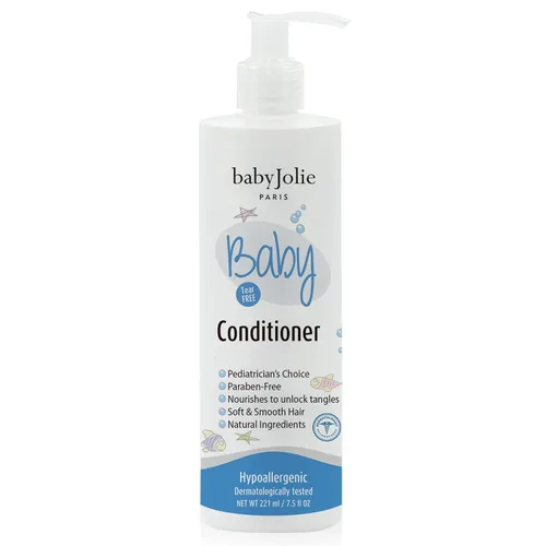 Baby Jolie Acondicionador de cabello para bebés para niños y niños pequeños, acondicionador desenredante sin desgarros con manteca de karité y