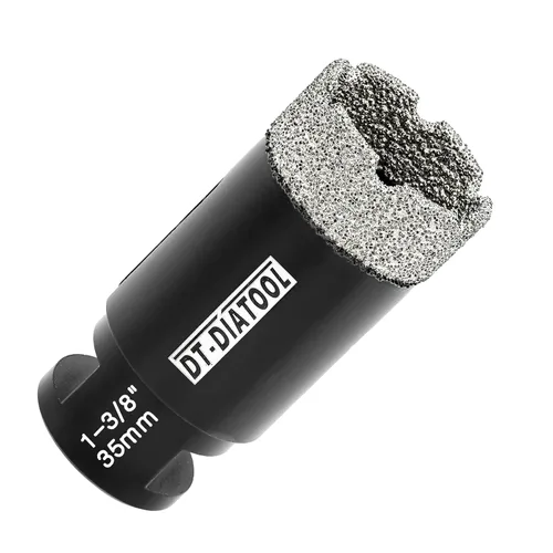 Miniatura 28 de DT-DIATOOL Broca de núcleo de diamante de 1/4 pulgada con hilo 5/8"-11 de vacío soldado para baldosas de porcelana, cerámica, gres, mármol, granito