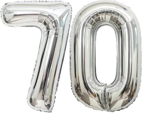 Miniatura 12 de Globos de 0 números plateados 0 globos de número 40 pulgadas número 0 globos de aluminio Mylar