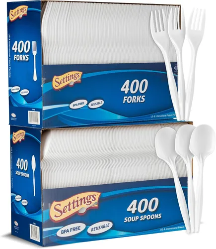 Miniatura 13 de Settings - Cubertería desechable (400 piezas)