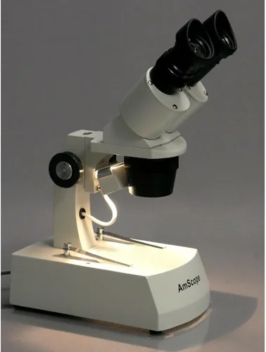 Miniatura 3 de AmScope SE305R-A-E Microscopio estéreo binocular digital montado hacia adelante, oculares WF10x, aumento 10X/30X, objetivos 1X y 3X, fuente de luz