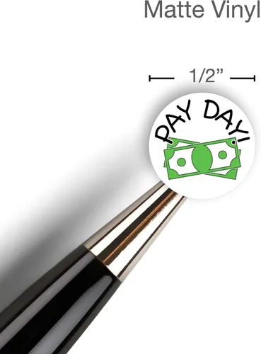 Miniatura 2 de Calcomanías para planificador de día de pago/día de pago/54 divertidas calcomanías de vinilo (1/2")/facturas de presupuesto, trabajo financiero