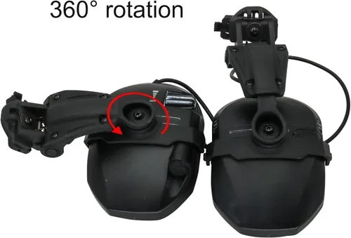 Miniatura 6 de HEARFALCOM Adaptador de riel ARC para cascos de la serie Fast compatible con orejeras Walker's Razor Negro