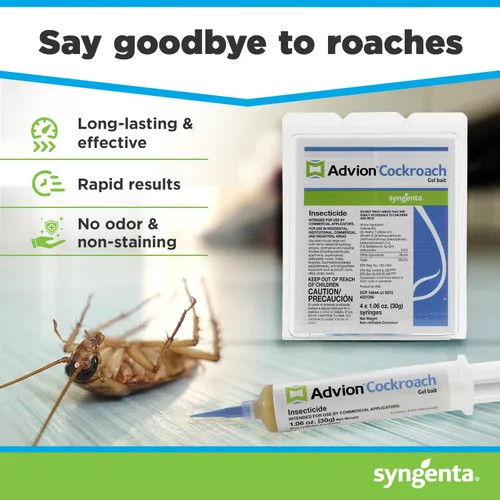 Miniatura 2 de Advion Mata Cucarachas para Interiores - Previene Todas las Especies de Cucarachas - 4 Tubos x 30g