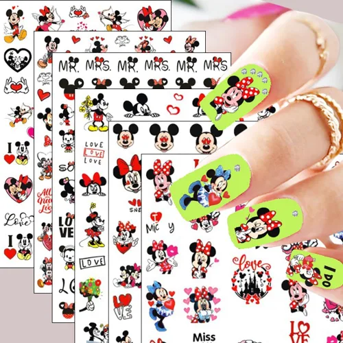 Miniatura 6 de Calcomanías de arte de uñas de San Valentín, calcomanías autoadhesivas 3D, diseño de corazón romántico, diseño de corazón romántico, calcomanías