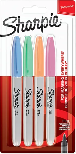 Sharpie Juego de marcadores permanentes, surtido de colores de edición limitada, punta fina, 18 rotuladores, juego de regreso a clases Colores pastel