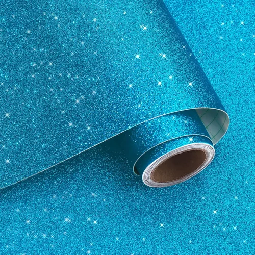 Miniatura 23 de VaryPaper Papel tapiz holográfico con purpurina de 15.7 x 78.7 pulgadas, para pegar y despegar, color gris, autoadhesivo, extraíble, papel