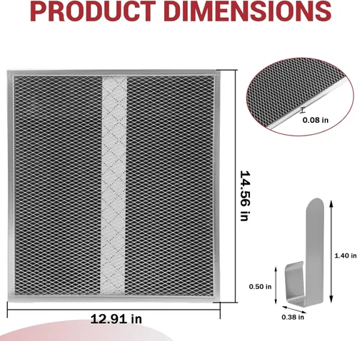 Miniatura 3 de HPF30 - Kit de filtros de carbón sin conductos para campana extractora, para modelos Broan de doble filtro S97020466 compatible con filtros XC