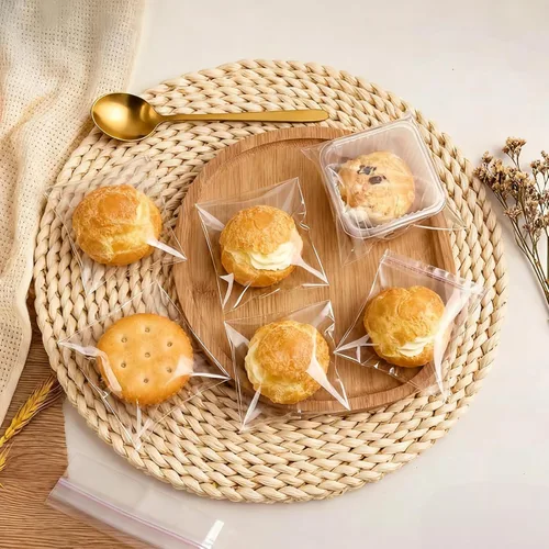 Miniatura 9 de Bolsas de celofán autosellantes de 4 x 6 pulgadas, 200 bolsas de plástico transparente autoadhesivas para galletas con sello, bolsas individuales