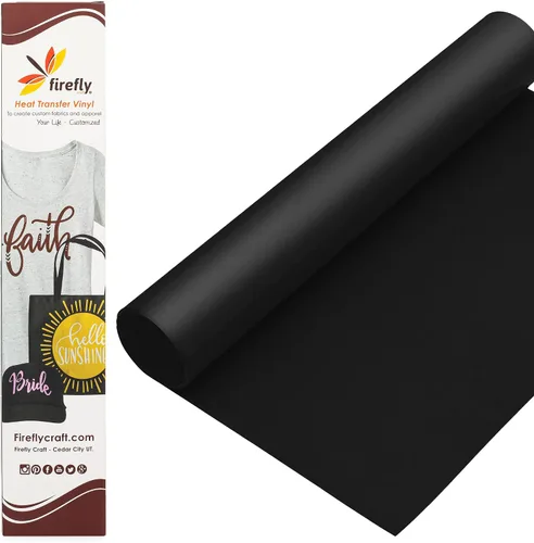 Firefly Craft - Lámina de vinilo 3D de transferencia de calor, vinilo HTV grueso de 3 dimensiones, para planchar para usar con Cricut y Silhouette,
