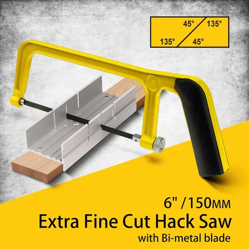 Miniatura 2 de Hanpex Juego de bloques para sierra pequeña y taco para inglete de 6" - Sierra de corte fino extra de 150 mm con hoja de sierra bimetálica