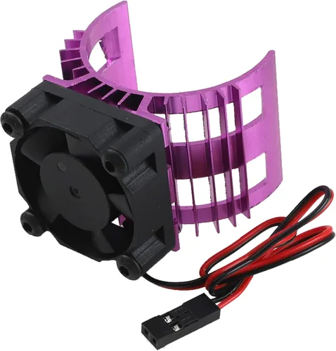 Miniatura 2 de Share Goo Disipador de calor de aleación con ventilador de enfriamiento de 5 V para 1/10 coche 540 550 3650 motor sin escobillas motor RC auto