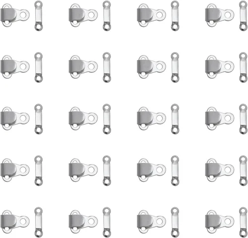 Miniatura 7 de SOWAKA 30 pares de ganchos de costura y cierres de cierre de ojos para pantalones, hebilla pequeña de metal para vestido, falda, brasier de costura