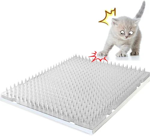 Paquete de 8 alfombrillas para gatos – 16 x 13 pulgadas con pico de 1 pulgada, repelente de gatos para interiores y exteriores para disuadir a gatos