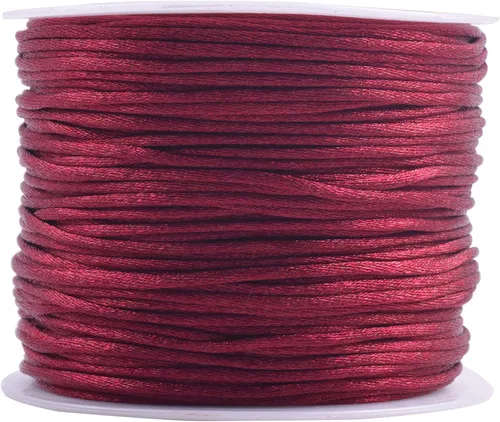 Miniatura 68 de KONMAY 80 Yardas 1.0mm Cordón Rattail de Nylon Satén Seda Trim Hilo para Cuentas para Nudos Chinos, Kumihimo, Trabajo con Cuentas, Macramé, 2-Azul