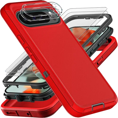 Miniatura 8 de YKHJKLEC Funda para Google Pixel 10 Pro XL, grado militar 3 en 1, resistente a prueba de golpes, caídas y polvo, con 2 protectores de pantalla