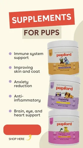 Miniatura 4 de Pupford Suplemento calmante para perros, masticables calmantes naturales para perros con ansiedad, apoya la relajación y la regulación emocional