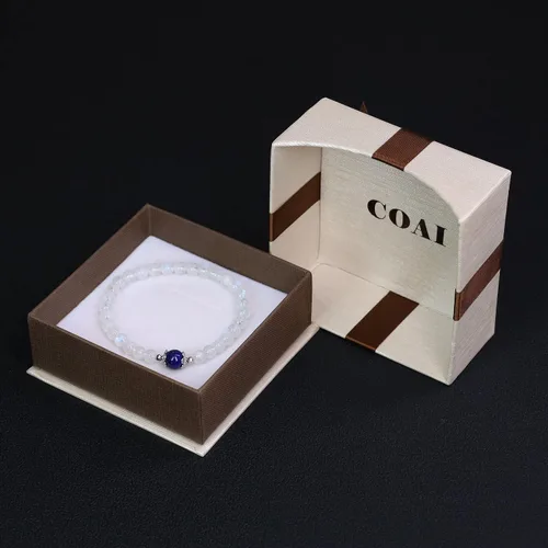 Miniatura 7 de COAI Pulsera de piedra lunar para mujer y niña, Piedra, Piedra lunar y amazonita