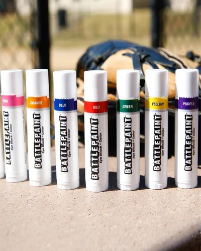 Miniatura 4 de EyeBlack BattlePaint - Grasa negra para debajo de los ojos de colores brillantes para atletas profesionales y súper fanáticos, béisbol, softbol