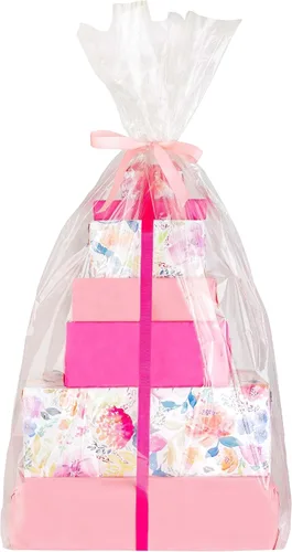 Miniatura 6 de Bolsas de celofán transparente de 40 x 50 pulgadas para cestas de regalo, paquete de 5 bolsas extragrandes resistentes para celofán, bolsas