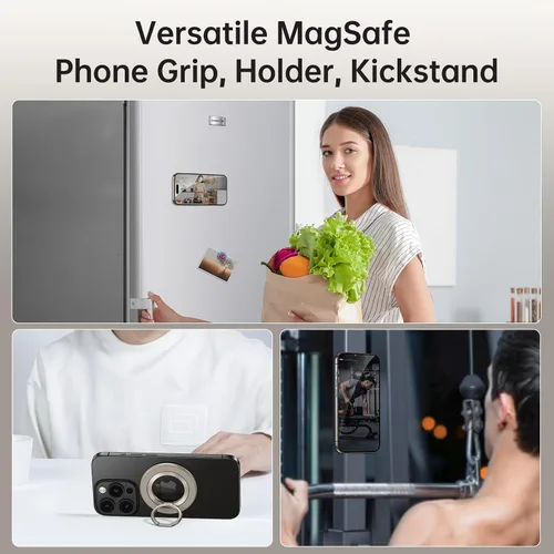 Miniatura 5 de SYNCWIRE Soporte de Anillo Magnético para Teléfono para MagSafe, Soporte de Agarre para Teléfono Celular con Rotación de 360°, Anillo para Dedo