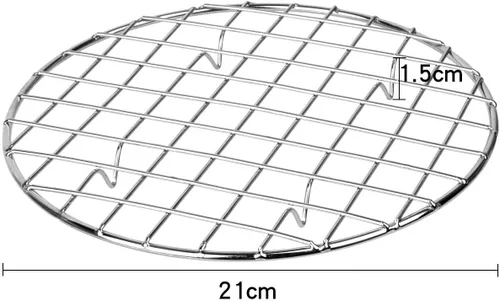 Miniatura 3 de Estante para parrilla, parrilla de barbacoa de acero inoxidable 304 (9.85 pulgadas, paquete de 2)