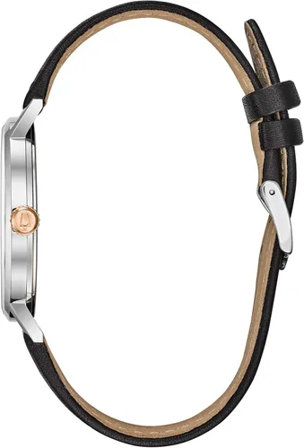 Miniatura 2 de Bulova 98B254 - Pulsera de piel de becerro para hombre 0787in color negro