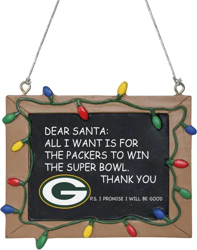 Miniatura 22 de NFL Resin Holiday Christmas Chalkboard Sign Ornament