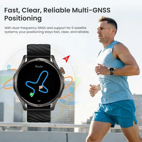Miniatura 2 de KOSPET Magic R10 - Reloj inteligente GPS para hombres, cuerpo de acero inoxidable, batería de 50 días, impermeable 5ATM, 180 modos deportivos