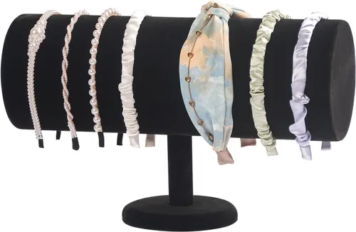 Miniatura 8 de Coward Organizador de diadema beige T-Bar, soporte de exhibición de banda para el cabello, estante de almacenamiento para niñas y mujeres