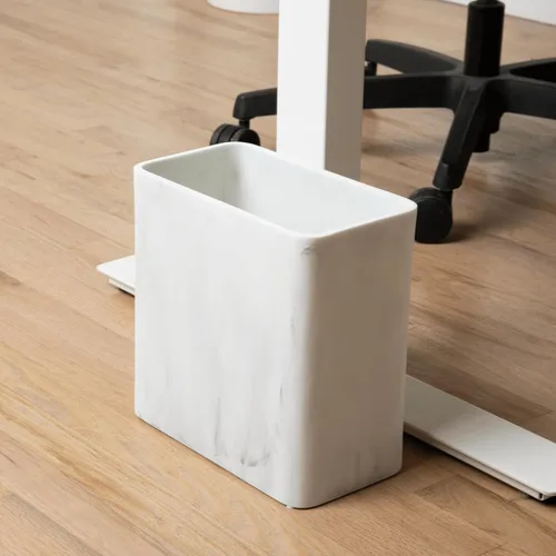 Miniatura 2 de Essentra Home Papelera rectangular de mármol para oficina en casa, dormitorio, baño, cocina, 2.4 galones, capacidad de 9 litros, cabe en espacios