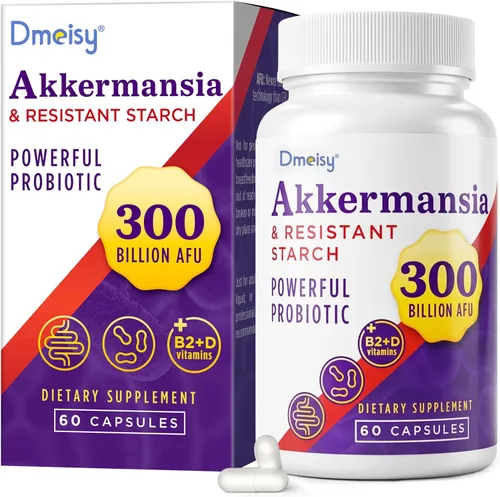Akkermansia Suplemento – 300 mil millones de AFU Akkermansia Muciniphila, Akkermansia probiótico para mujeres y hombres, para impulso, digestivo,