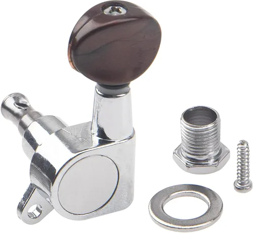 Miniatura 4 de Juego de 4 clavijas de afinación para ukelele Yootones 2L2R, juego de cabezales de máquina compatibles con guitarra de ukelele de 4 cuerdas