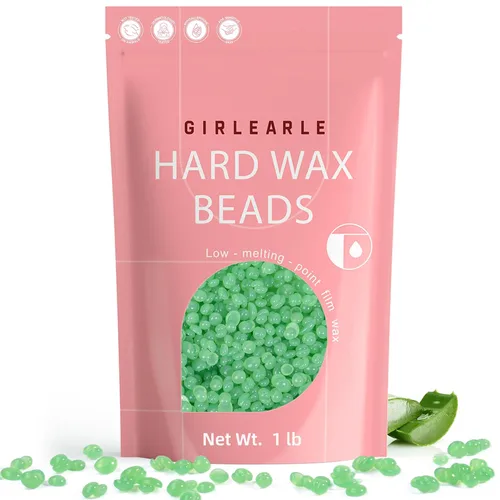 Miniatura 12 de GIRLEARLE Perlas de cera dura, granos de cera de 1 libra para depilación de piel sensible con fórmula de rosa, perfecto para cuerpo completo