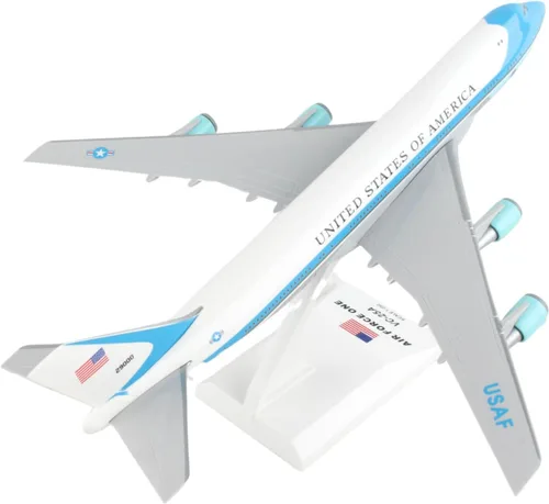 Miniatura 5 de Skymarks Boeing 747-200 VC-25 Modelo Snap-Fit a escala 1/250 – 11 pulgadas de longitud, 9.4 pulgadas de envergadura – Avión coleccionable