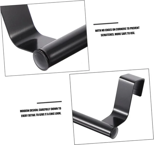 Miniatura 2 de Housoutil 2 toalleros de acero inoxidable montados en la pared multifuncionales para cocina, baño, lavandería, resistente a los arañazos, diseño