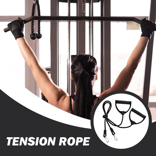 Miniatura 6 de 2 bandas de resistencia con clips, banda de resistencia fuerte con mango de ABS, bandas de ejercicio, accesorios de cable de repuesto para máquina