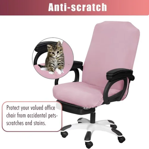 Miniatura 3 de SARAFLORA Paquete de 2 fundas para silla de oficina, funda elástica para silla de escritorio, funda extraíble para silla de computadora para silla