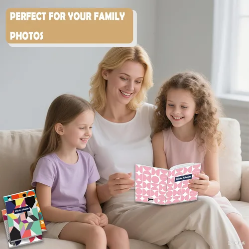 Miniatura 2 de Álbum de fotos pequeño de 4 x 6 para fotos, juego de 8, capacidad para 36 fotos cada uno, capacidad de 288, 4 patrones, fundas flexibles extraíbles