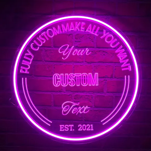 Miniatura 4 de Letrero de neón personalizado, letrero LED personalizado con nombre, decoración de pared de acrílico, para el hogar, dormitorio, boda, cumpleaños