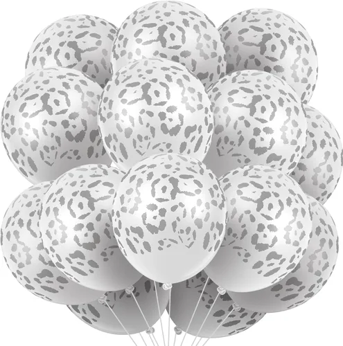 Miniatura 15 de Gejoy 36 globos dorados con estampado de guepardo de 12 pulgadas, globos con estampado de leopardo, safari, selva, animales, decoraciones de látex