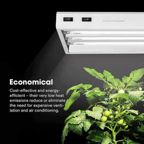 Miniatura 3 de VIVOSUN Bombillas T5 de crecimiento de 2 pies y 22 pulgadas, 24 W, 6500 K, tubos fluorescentes HO, bombilla blanca fría T5 para lámparas T5 de 22