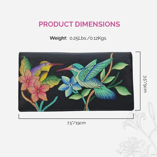 Miniatura 4 de Anna by Anuschka Women's Hand Painted Leather Two-fold Clutch Wallet