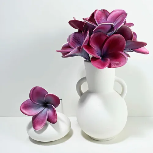Miniatura 46 de Regalos de Cumpleaños para Mujeres 8pcs Flores Rosa Claro PU Tacto Real Flores Regalos para Mujeres para Navidad Flores Artificiales para Bricolaje