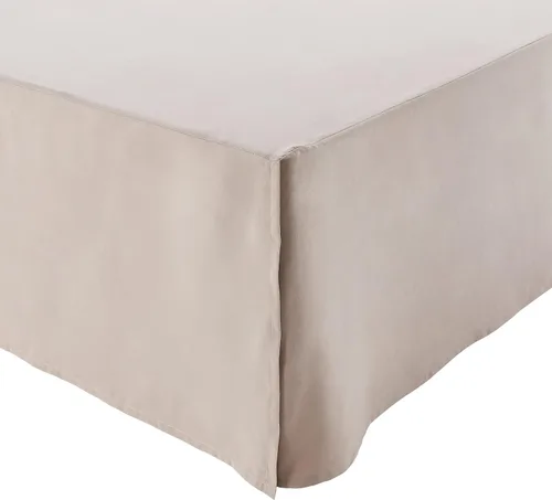 Miniatura 8 de Amazon Basics Falda de cama ligera plisada suave, lavable a máquina, tamaño King, color blanco hueso, sólido Blanco roto