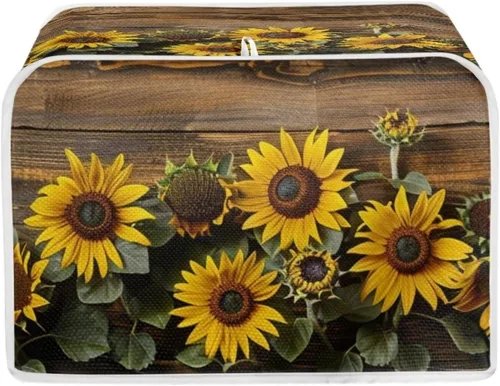 Miniatura 31 de Daisy Print 2 Slice Tostador Cover White Anti-Sputtering Pan Tostador Cover Cover Cover Dust Cover Pequeño Protector Lavable Electrodomésticos