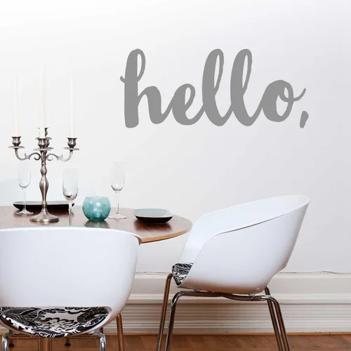 Miniatura 4 de Hello Decal – El oro Kiss – Cut Hello calcomanía decorativo para pared, diseño de cita by chromantics